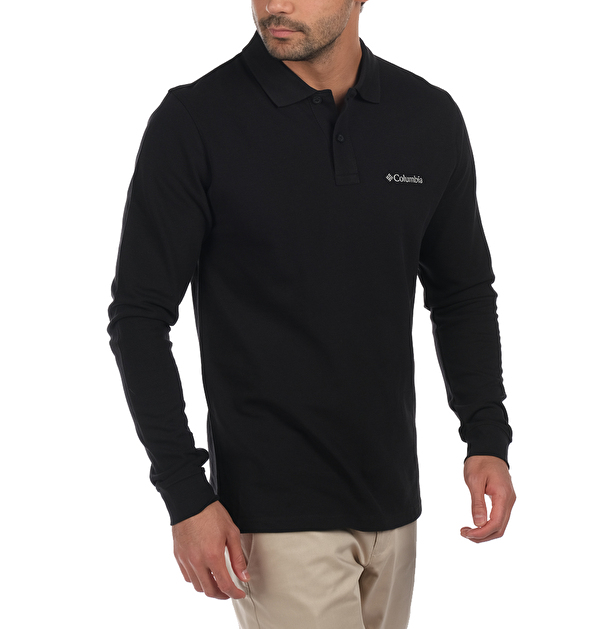 M Cascade Range Solid Uzun Kollu Erkek Polo T-shirt
