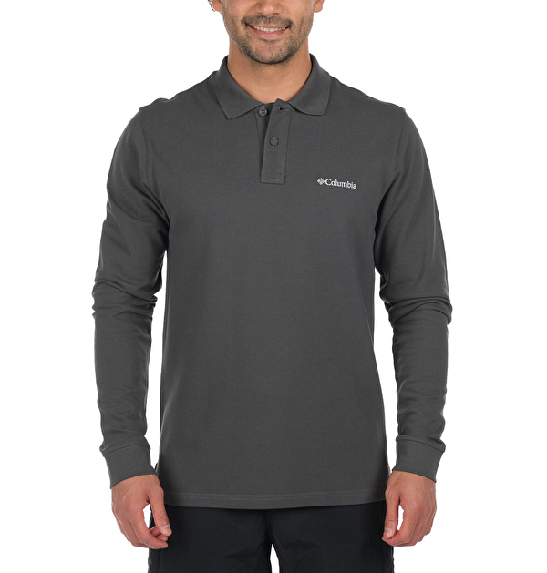 M Cascade Range Solid Uzun Kollu Erkek Polo T-shirt
