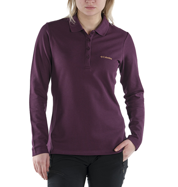 W Cascade Range Solid LS Kadın Polo T-shirt