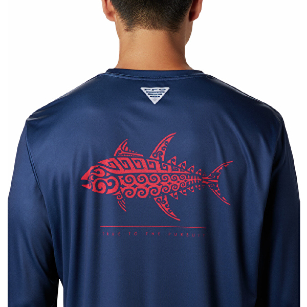 Terminal Tackle PFG Tribal Fish Uzun Kolllu Erkek T-shirt
