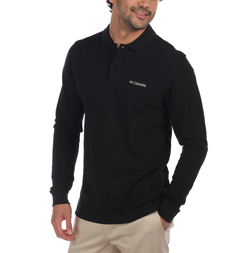 M Cascade Range Solid LS Erkek Polo T-shirt