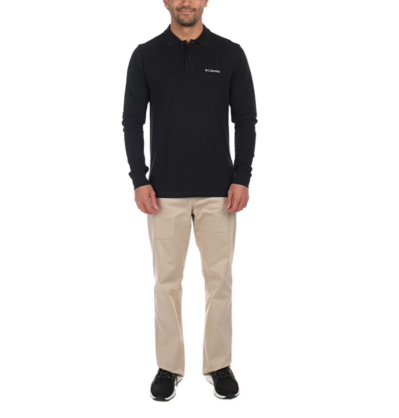 M Cascade Range Solid LS Erkek Polo T-shirt