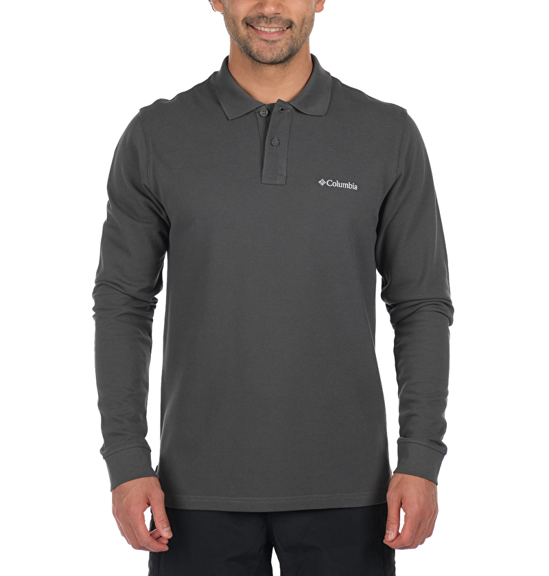 M Cascade Range Solid LS Erkek Polo T-shirt