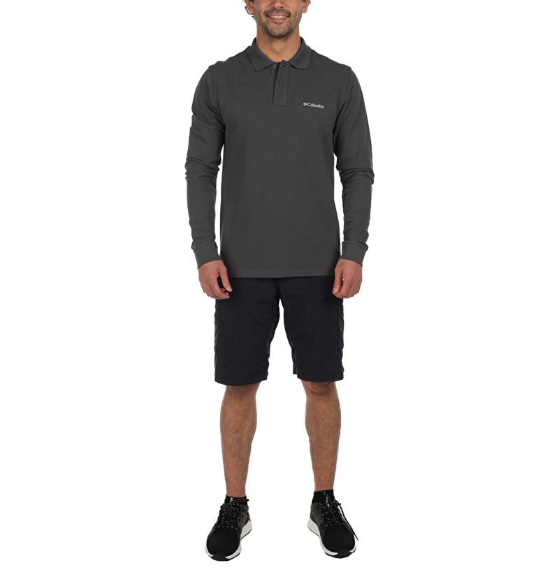 M Cascade Range Solid LS Erkek Polo T-shirt