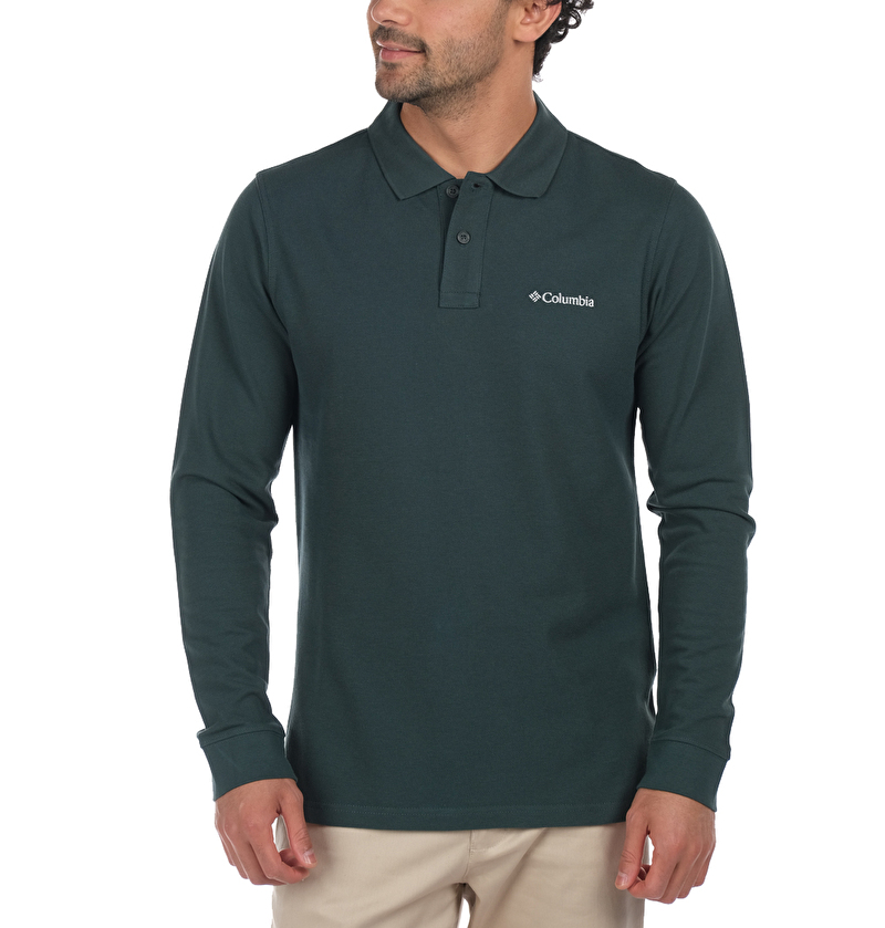 M Cascade Range Solid LS Erkek Polo T-shirt