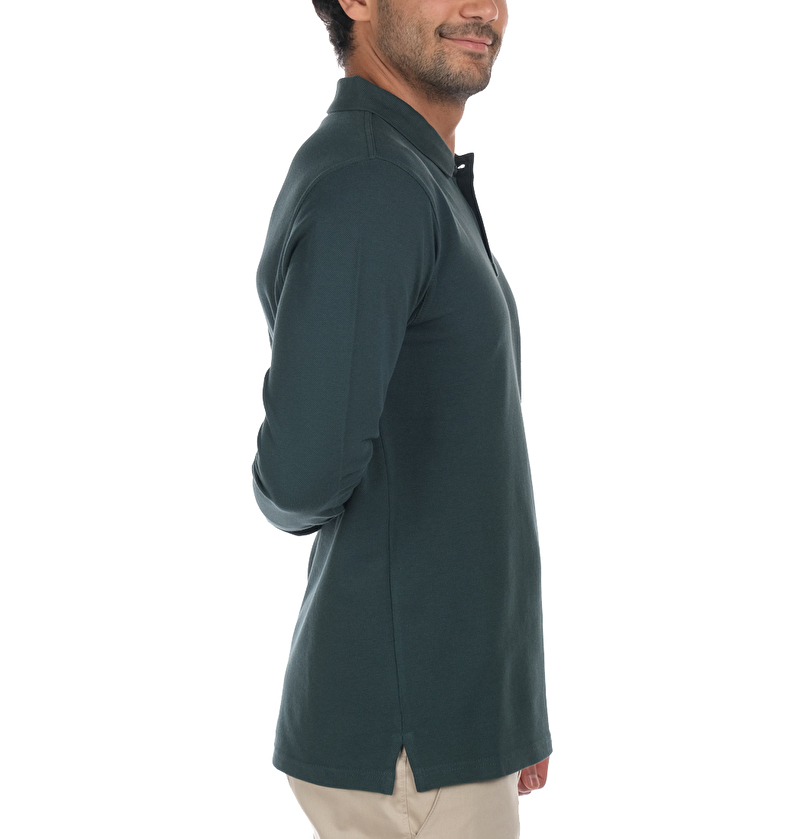 M Cascade Range Solid LS Erkek Polo T-shirt