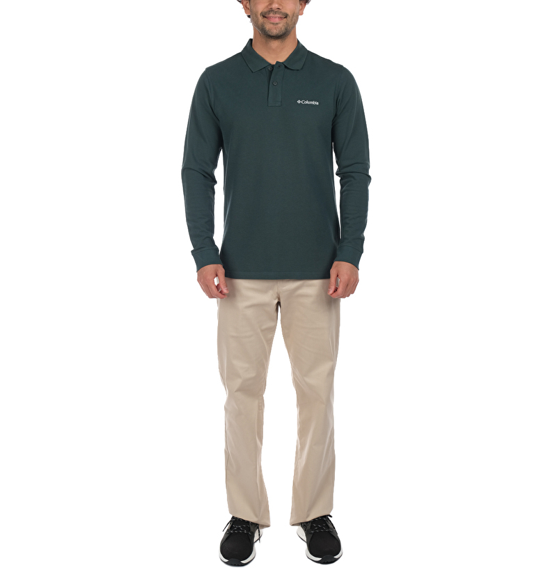 M Cascade Range Solid LS Erkek Polo T-shirt