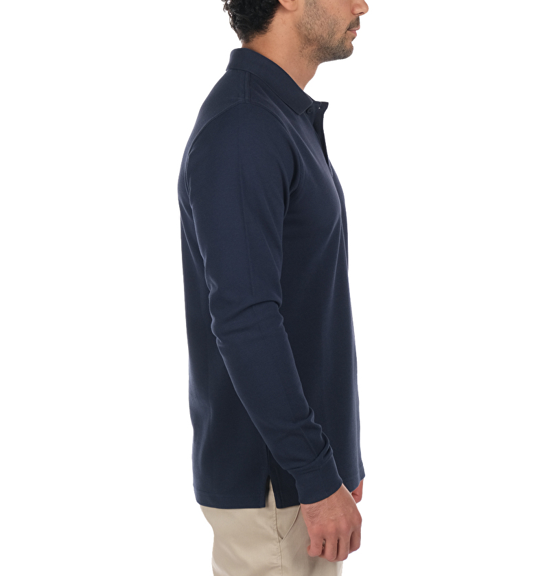 M Cascade Range Solid LS Erkek Polo T-shirt