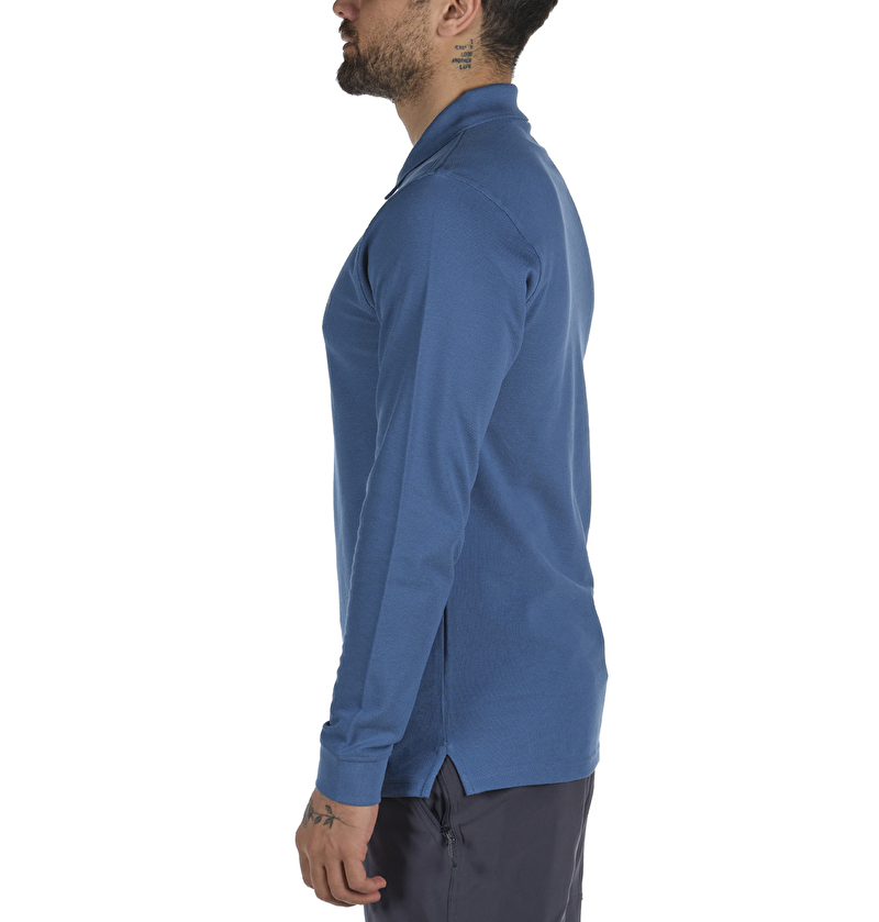 M Cascade Range Solid LS Erkek Polo T-shirt