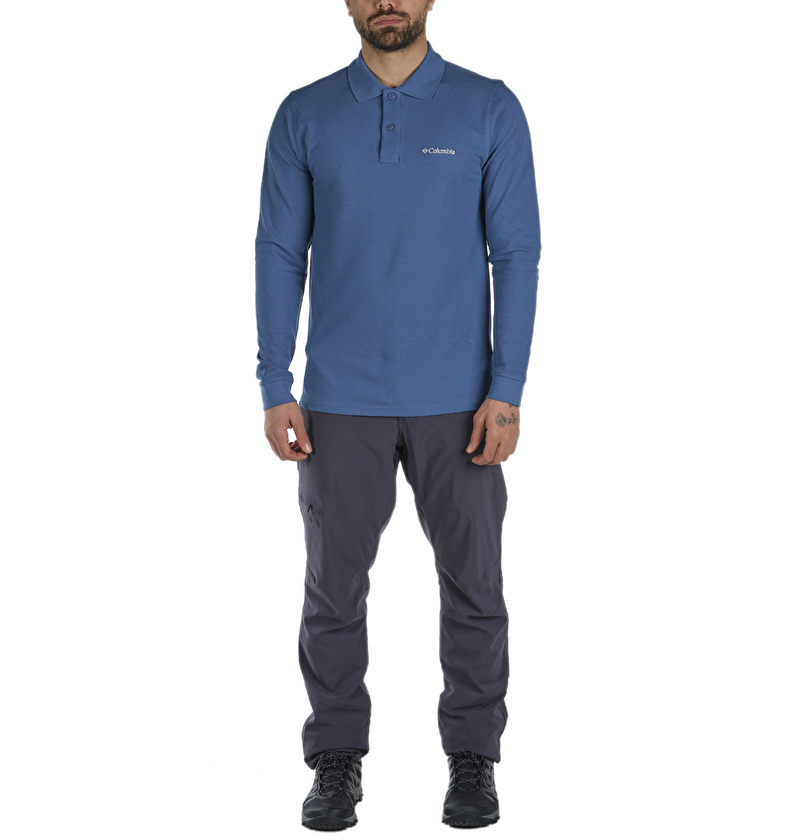 M Cascade Range Solid LS Erkek Polo T-shirt