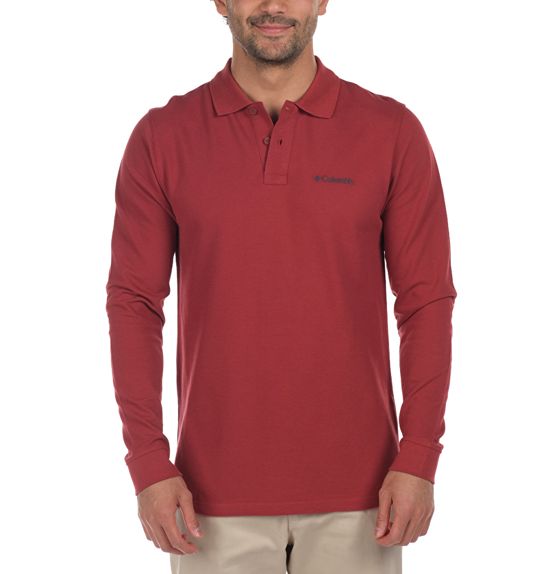M Cascade Range Solid LS Erkek Polo T-shirt