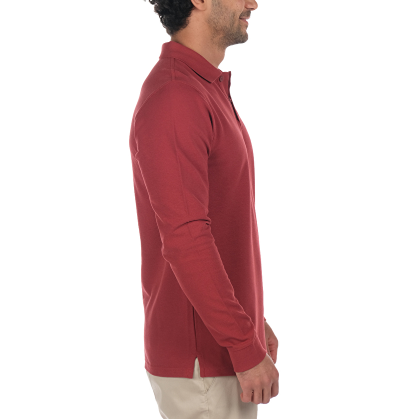 M Cascade Range Solid LS Erkek Polo T-shirt