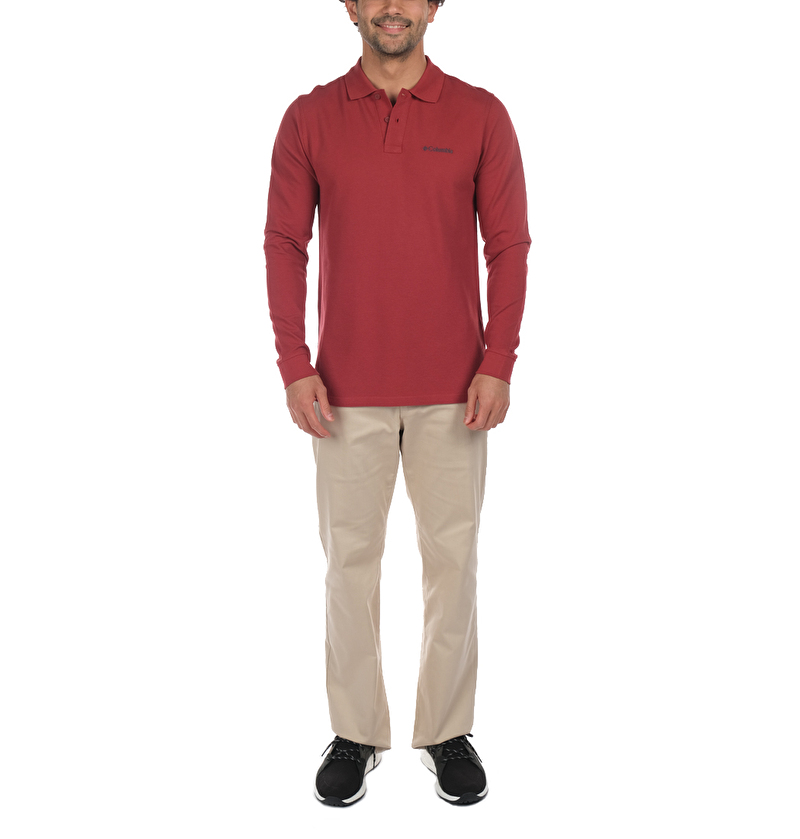 M Cascade Range Solid LS Erkek Polo T-shirt