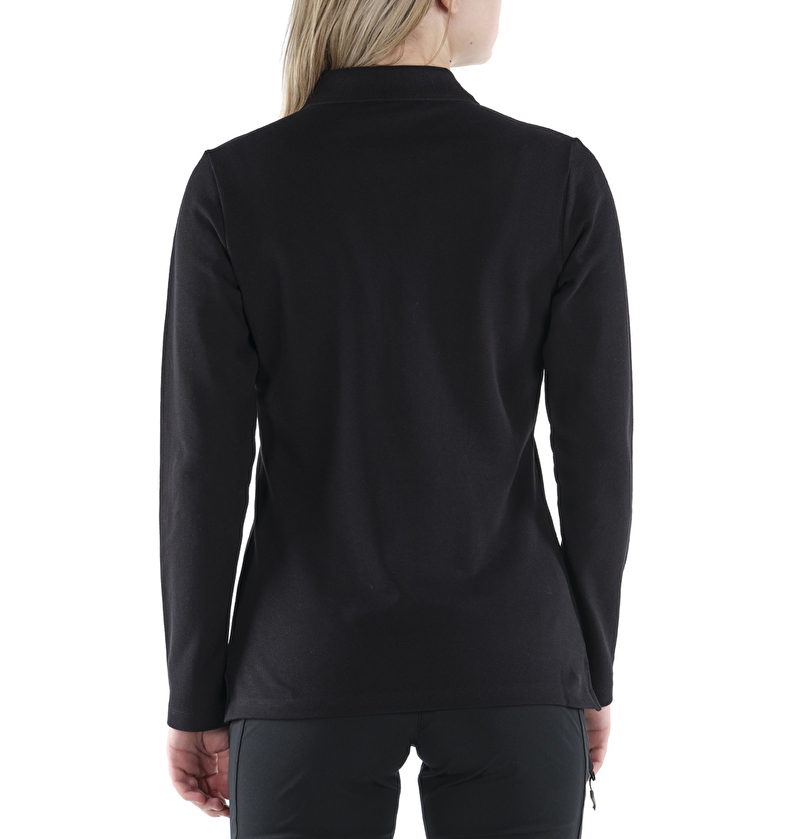 W Cascade Range Solid LS Kadın Polo T-shirt
