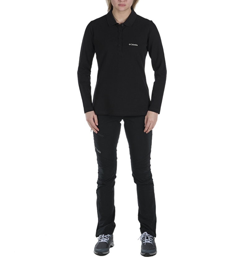 W Cascade Range Solid LS Kadın Polo T-shirt