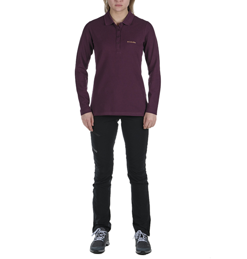 W Cascade Range Solid LS Kadın Polo T-shirt