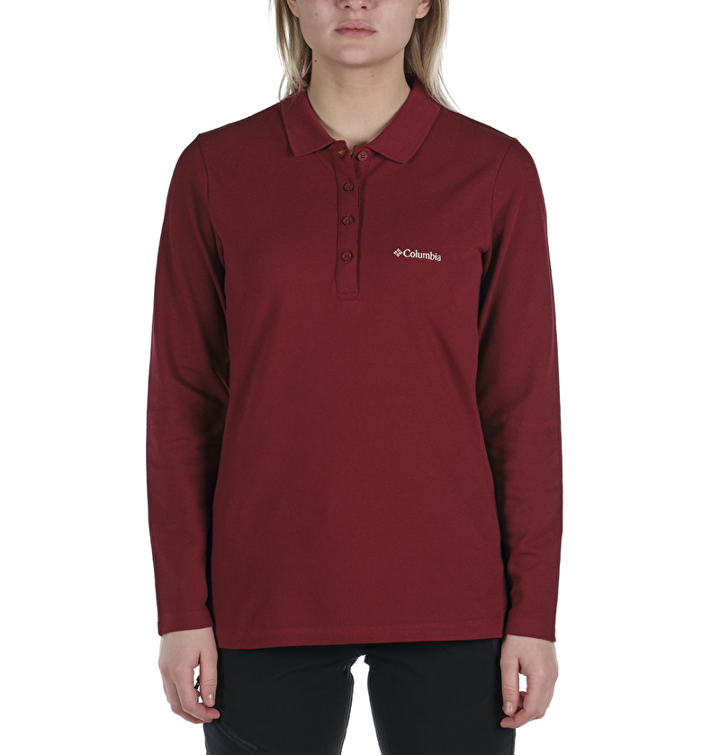 W Cascade Range Solid LS Kadın Polo T-shirt