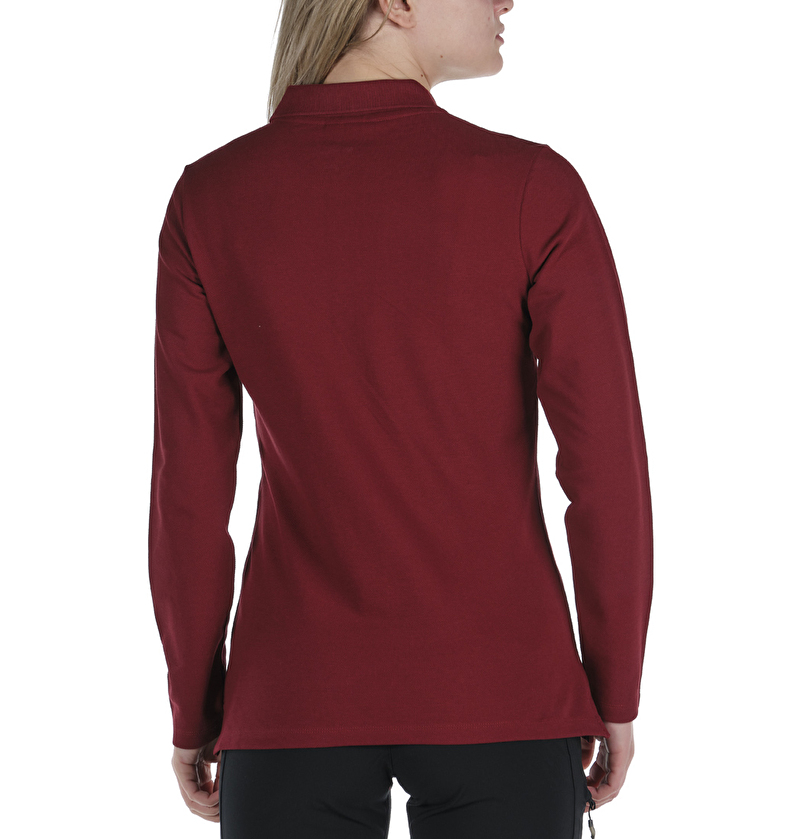 W Cascade Range Solid LS Kadın Polo T-shirt