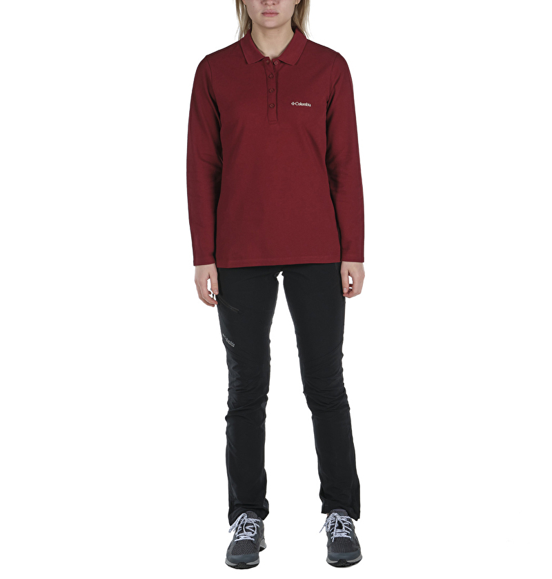W Cascade Range Solid LS Kadın Polo T-shirt