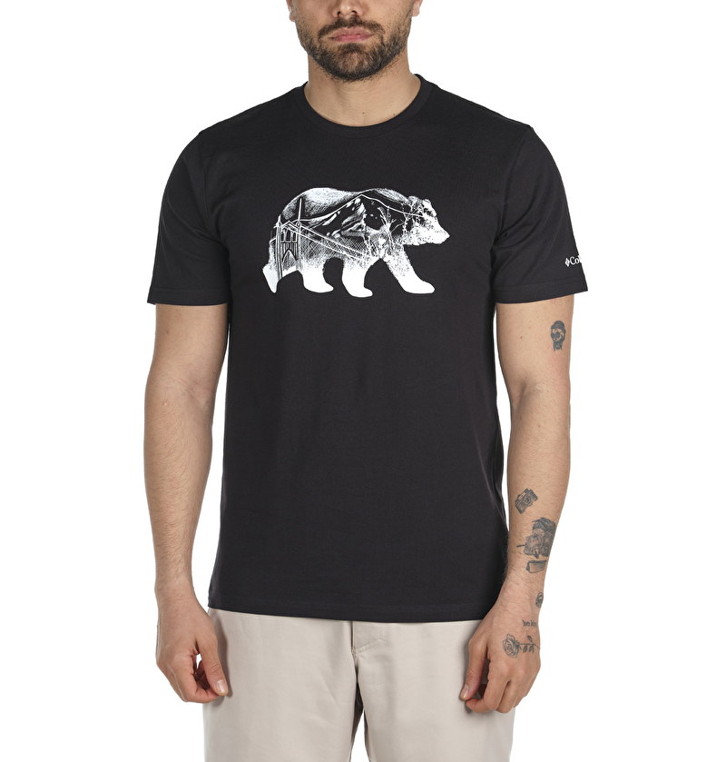 Bear Walk Bridge Graphic Kısa Kollu Erkek T-shirt