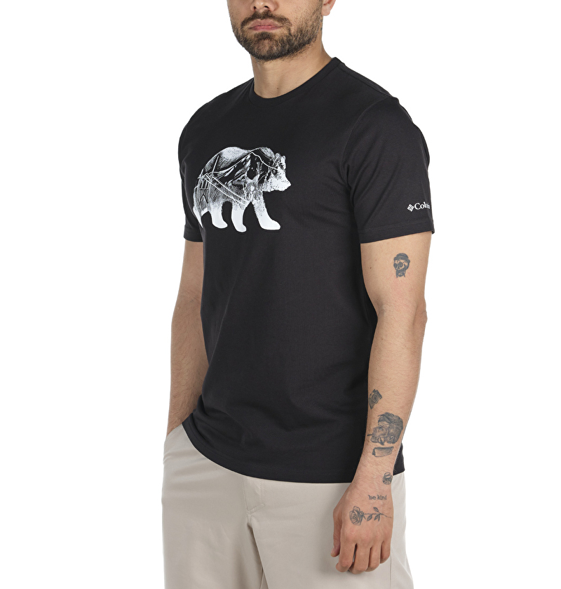 Bear Walk Bridge Graphic Kısa Kollu Erkek T-shirt
