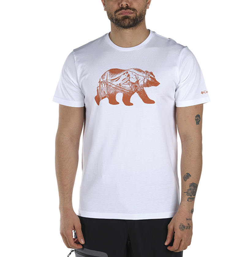 Bear Walk Bridge Graphic Kısa Kollu Erkek T-shirt