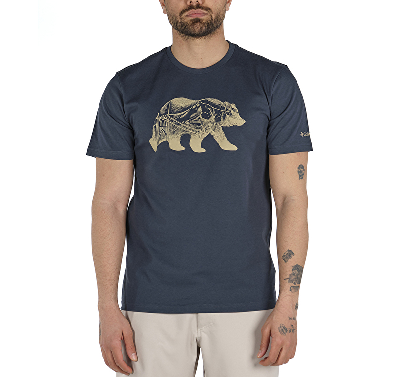 Bear Walk Bridge Graphic Kısa Kollu Erkek T-shirt